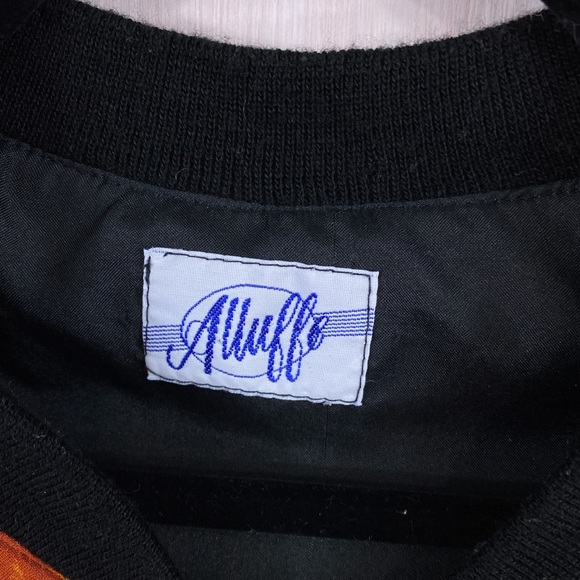 Alluffe 80s vintage retro jacket with orange, yellow, and green floral print - Picture 6 of 9